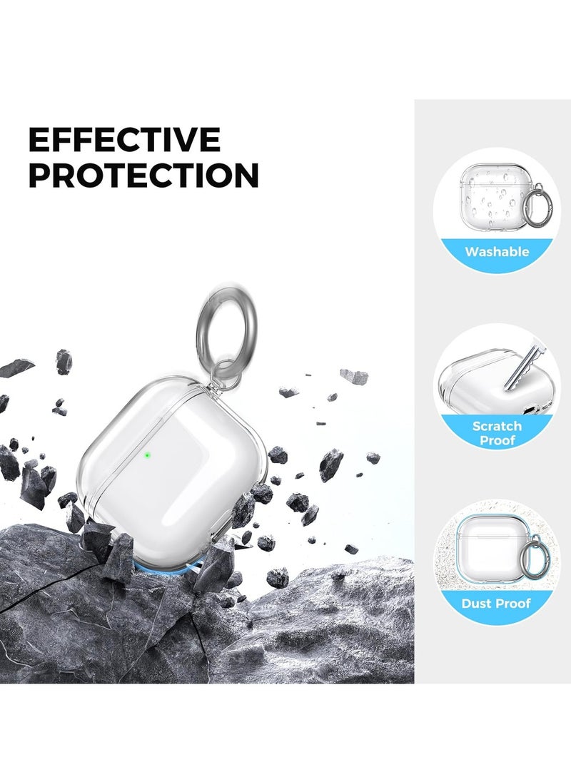 يوك - غطاء شفاف لسماعات Airpods 4 مع مجموعة تنظيف [مضاد للاصفرار]، أغطية واقية ناعمة من مادة TPU، مصممة لسماعات Apple AirPods الجيل الرابع 2024، تدعم علبة شحن USB-C والشحن اللاسلكي - Image 1