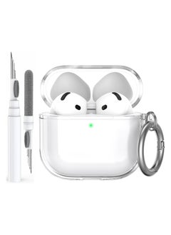 Youque Clear Cover for  Airpods 4 with Cleaning Kit [Anti-Yellowing], Soft TPU Protective Covers Skin, Designed for Apple AirPods 4th Generation 2024 Support USB-C Charging Case and Wireless Charging  - Image 1