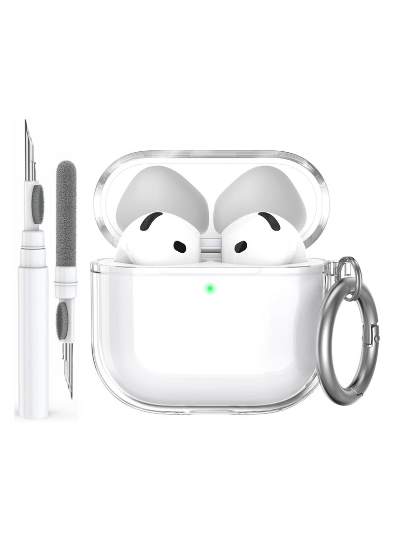 يوك غطاء شفاف لسماعات Airpods 4 مع مجموعة تنظيف [مضاد للاصفرار]، أغطية واقية ناعمة من مادة TPU، مصممة لسماعات Apple AirPods الجيل الرابع 2024، تدعم علبة شحن USB-C والشحن اللاسلكي  - Image 1