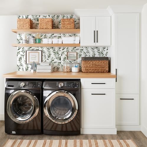 Livebor Green Leaf Wallpaper Peel and Stick Olive Leaf Contact Paper 17.7inch x 118.1inch Green Peel and Stick Wallpaper Modern Farmhouse Wall Paper for Bathroom Neutral Sage Decorative Vinyl - Image 5