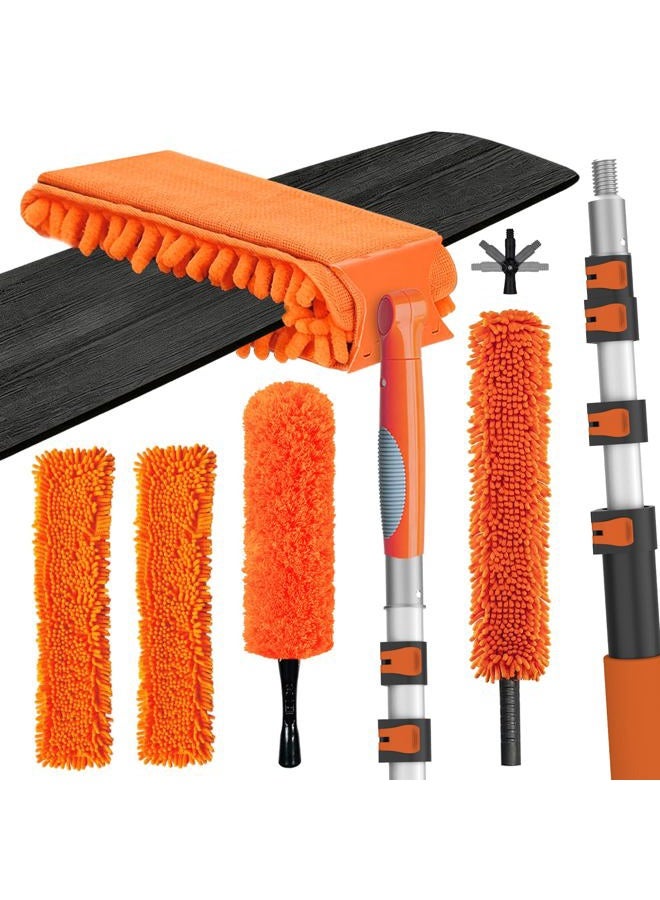 LAANPOLE 6m Fan Duster with Extension Pole, Professional Ceiling and Corner Dusters - Image 1