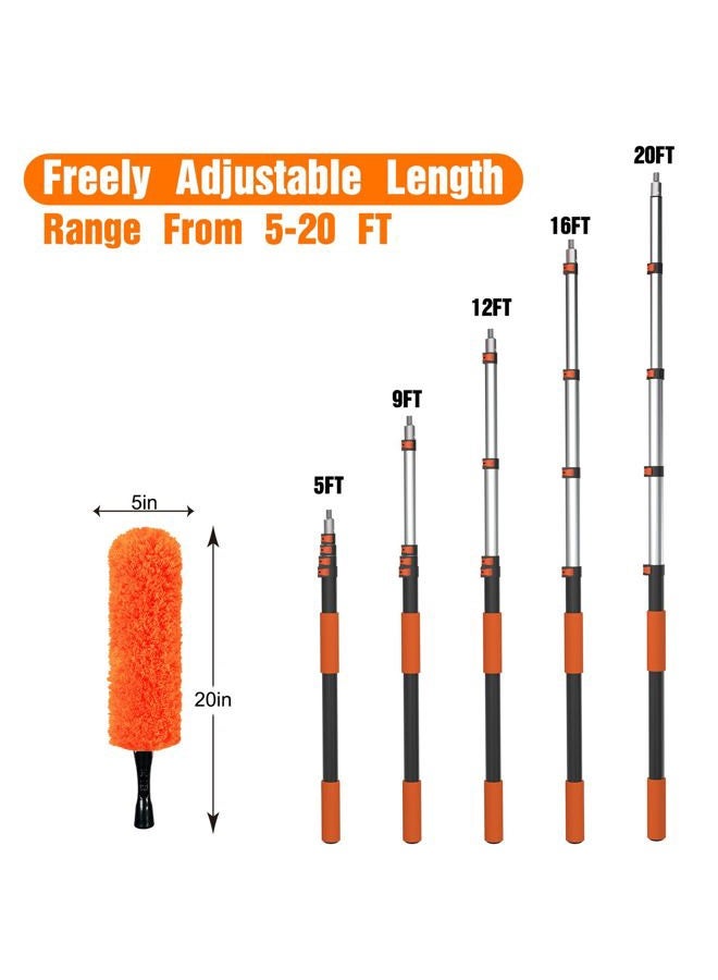 LAANPOLE 6m Fan Duster with Extension Pole, Professional Ceiling and Corner Dusters - Image 4