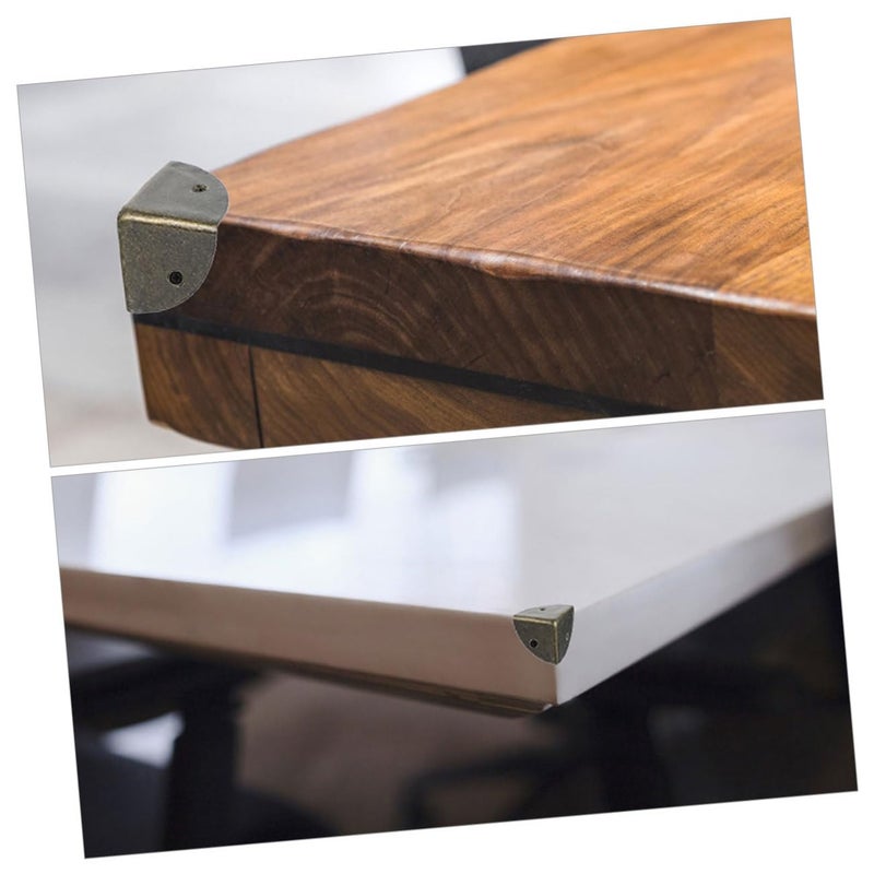 Copper Plated Corner Protectors 20 Pack Furniture Desk Edge Safety Guards Easy Install - Image 5