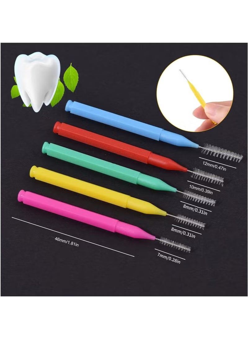 100 PCS Interdental Brushes Dental Floss Toothpick Braces Brush Tooth Cleaning Tool Care Tooth Cleaning Tool (Multicolour) - Image 2