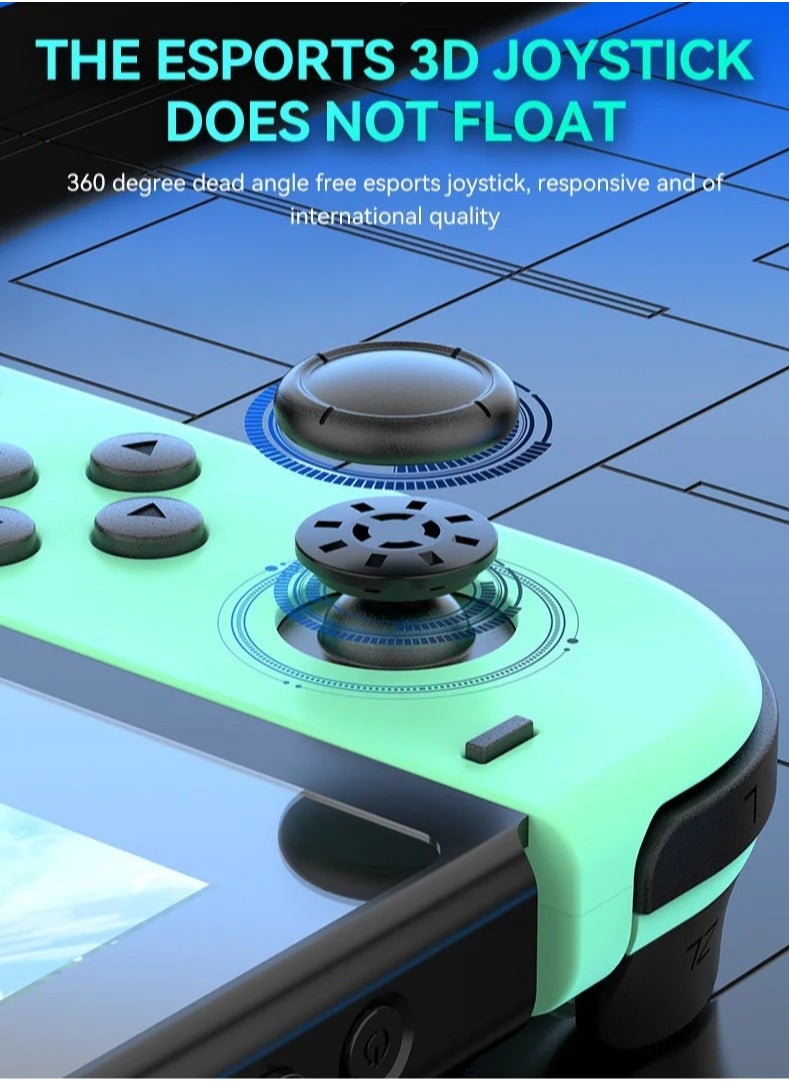 Generic RGB Wireless Controller, 6 Axis Gyro Bluetooth Joystick Controller, Lightweight And Portable Gamepad With Wake Up Function, Dual Vibration Gaming Controller For Nintendo Switch, (Green And Blue)  - Image 2