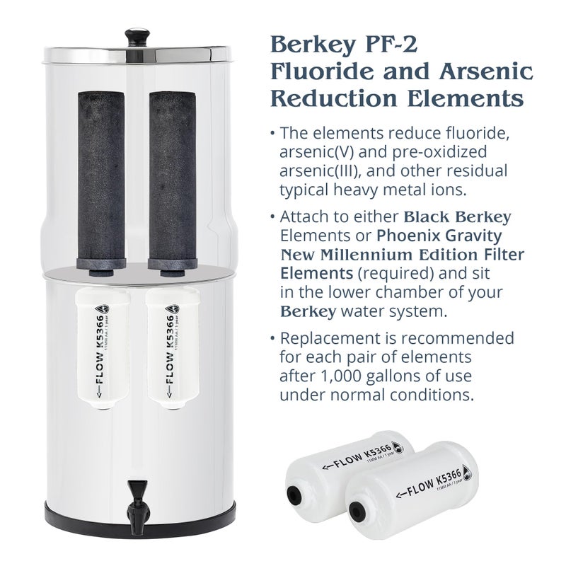Berkey Authentic Berkey PF-2 Fluoride and Arsenic Reduction Elements (Set of 2 Elements) - Image 3