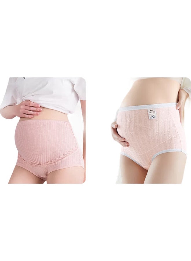 Lovebox Aibaoshi Maternity Underwear, Pure Cotton, High-Waisted, Plus Size, Women'S Panties, Antibacterial Crotch, Xl Size, 3-Pack, M631 - Image 3