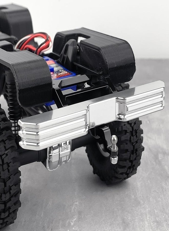 MOHERO CNC Aluminum Front & Rear Bumper Set with Removable Tow Hitch for TRX4M High Trail F150 1/18 RC Crawler Upgrade Part - Image 3