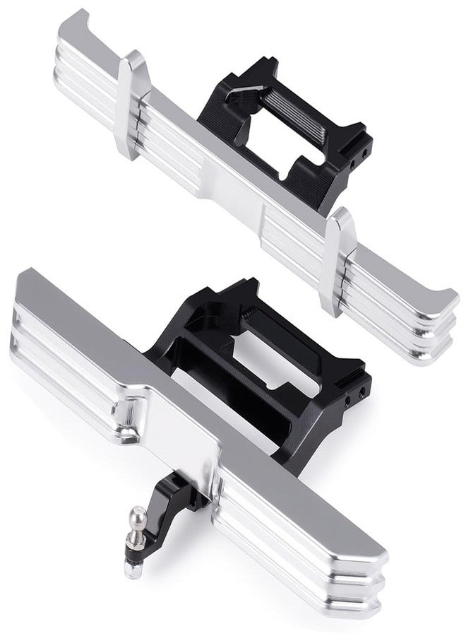 MOHERO CNC Aluminum Front & Rear Bumper Set with Removable Tow Hitch for TRX4M High Trail F150 1/18 RC Crawler Upgrade Part - Image 1