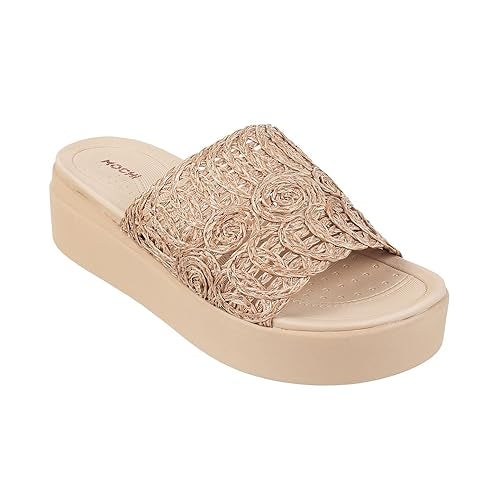 Mochi Women Brown Wedge Heel Fashion Slip-on Sandal UK/8 EU/41 (34-179) - Image 2