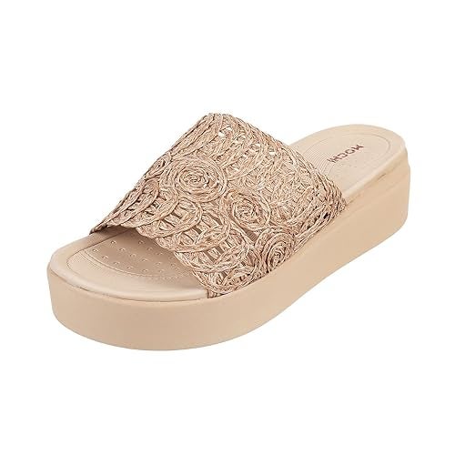 Mochi Women Brown Wedge Heel Fashion Slip-on Sandal UK/8 EU/41 (34-179) - Image 1