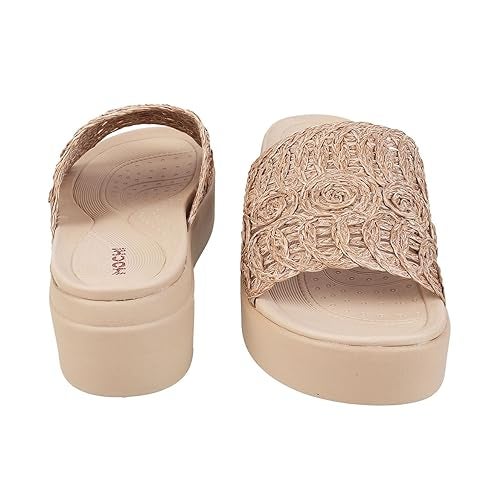 Mochi Women Brown Wedge Heel Fashion Slip-on Sandal UK/8 EU/41 (34-179) - Image 5
