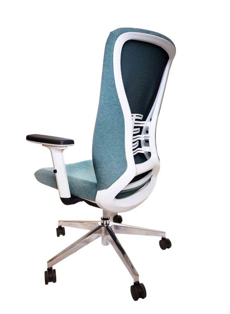 elhelow style Chair Modern Ergonomic Executive Mesh Office Chair Black&Gray 50X50X110 Cm  - Image 2