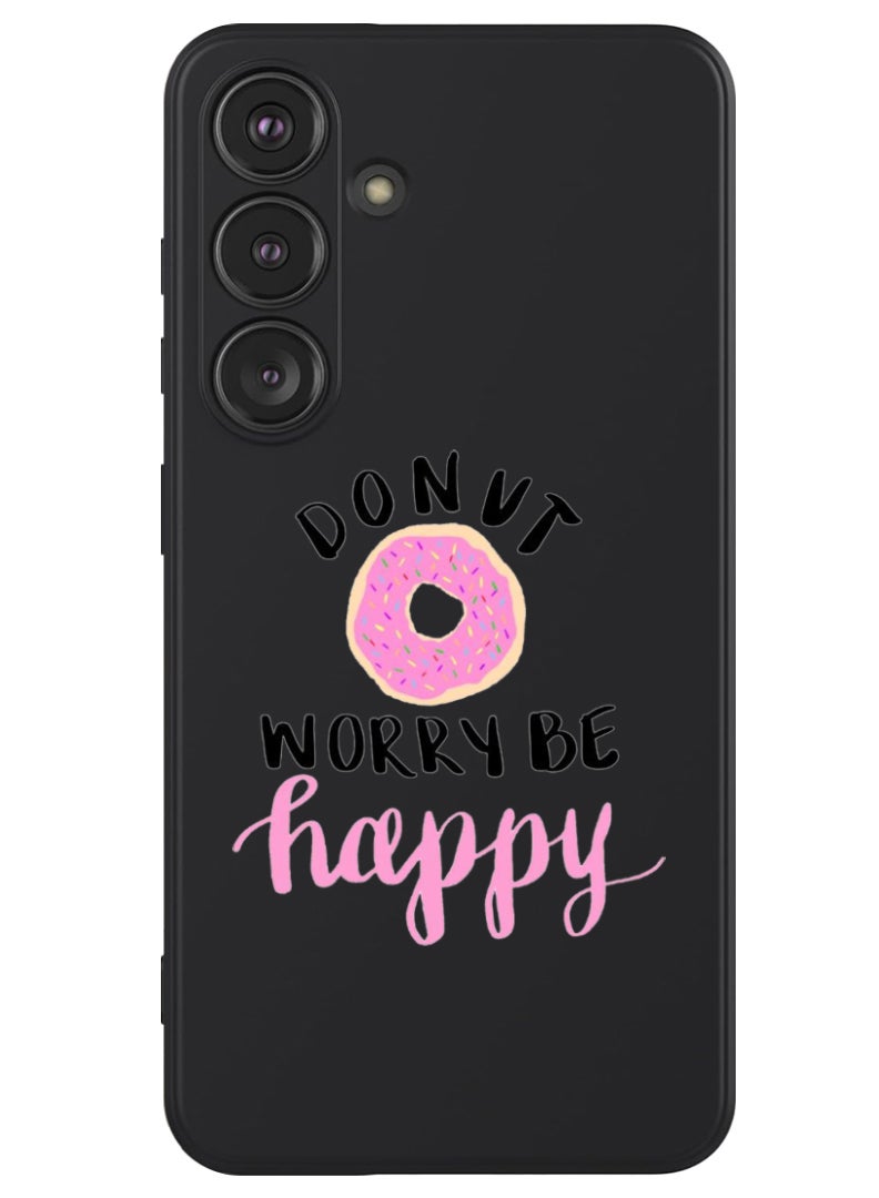 Theodor Protective Slim Fit Case Liquid Silicone Cover with Full Body Protection Anti-Scratch Shockproof Case For Samsung Galaxy S24 (Black) - dont-worry-be-happy - Image 1