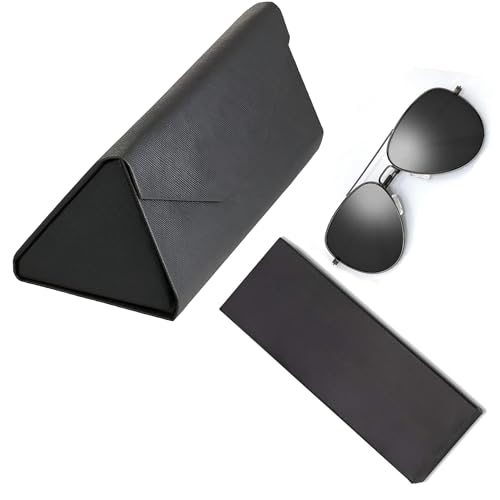 KANISYA Cute Silicone Sunglass Case with Zipper & Wrist Strap, Soft Protective Glasses Holder for Women, Men & Kids | Waterproof Eyeglass Pouch with Cleaning Cloth | Travel & Everyday Use (Classic) - Image 1