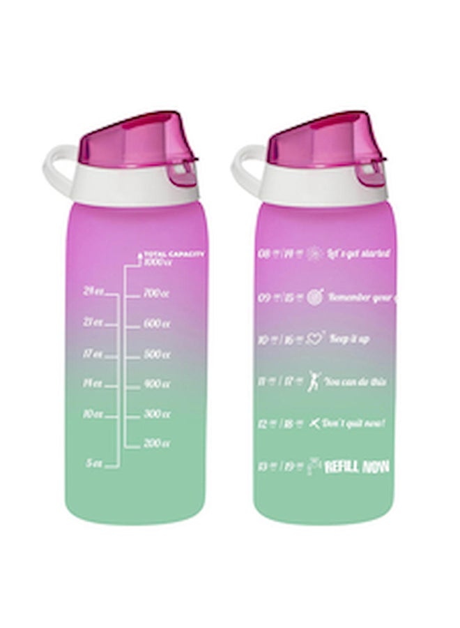 HEREVIN زجاجة رياضية مطلية بألوان متدرجة قد تختلف الأشكال المتنوعة