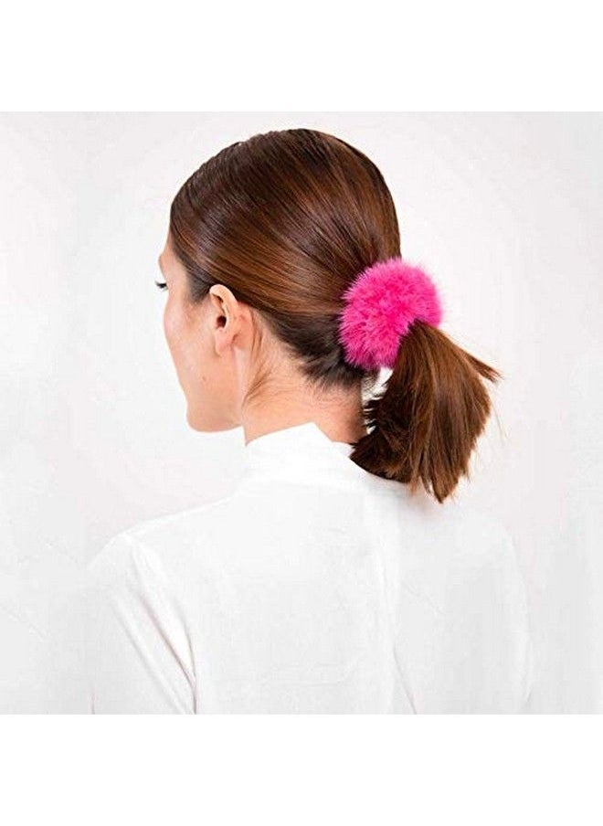 Fameza 12 Pcs Fur Hair Scrunchies Rabbit Fuzzy Furry Elastics Bobbles Hair Bands Scrunchy Hair Tie Ropes Ponytail Holder For Women Girls Hair Accessories  - Image 4