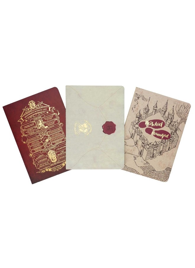 Harry Potter: Welcome to Hogwarts Planner Notebook Collection (Set of 3): (Harry Potter School Planner School, Harry Potter Gift, Harry Potter Stationery, Undated Planner)  - Image 1