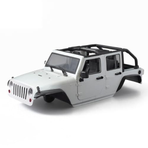YSKMLOLP 110 RC Jeep Wrangler Convertible Hard Shell Kit for 110 RC Crawler TRX4 Axial SCX10 90046 90027 313 Wheelbase Shell Modification Accessories White - Image 1