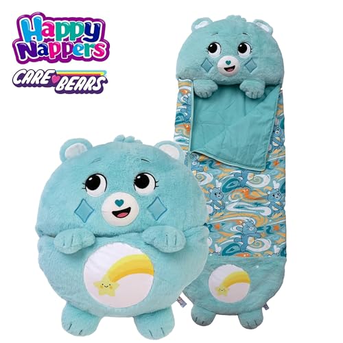 Happy Nappers Care Bears Sleep Sack Large Wish Bear 66 x 30 2in1 Plush Character Opens Into Sleeping Bag Soft Nap Play Animal Kids 3 - Image 5