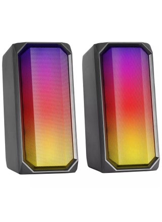 OSK130 RGB Desktop Bluetooth Speakers - 2.0 Channel Stereo - USB Powered + 3.5mm Cable (6W) - pzsku/Z28DDFAC01E4F55F49A4FZ/45/_/1726569436/ebf6058d-1848-41a7-8956-90d095a6f480