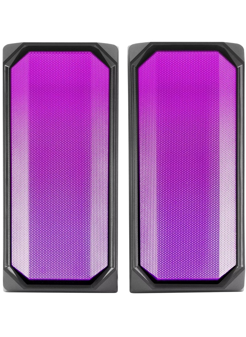 OSK130 RGB Desktop Bluetooth Speakers - 2.0 Channel Stereo - USB Powered + 3.5mm Cable (6W)