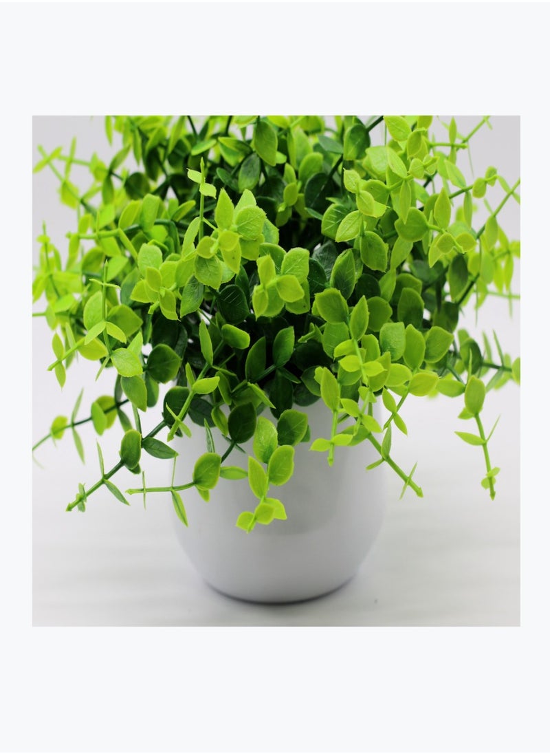 Generic 2 Pack Mini Artificial Plants in Pot,Small Fake Lush Green Plants,Faux Botanical Decor for Indoor Home Office Desktop Bookshelf Decoration  - Image 2