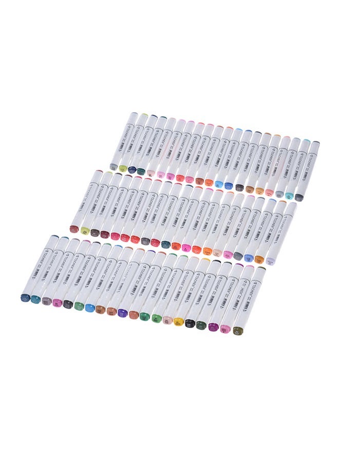 NIBEMINENT 60-Piece Dual Tip Marker Pen Blue/Green/Red - Image 1