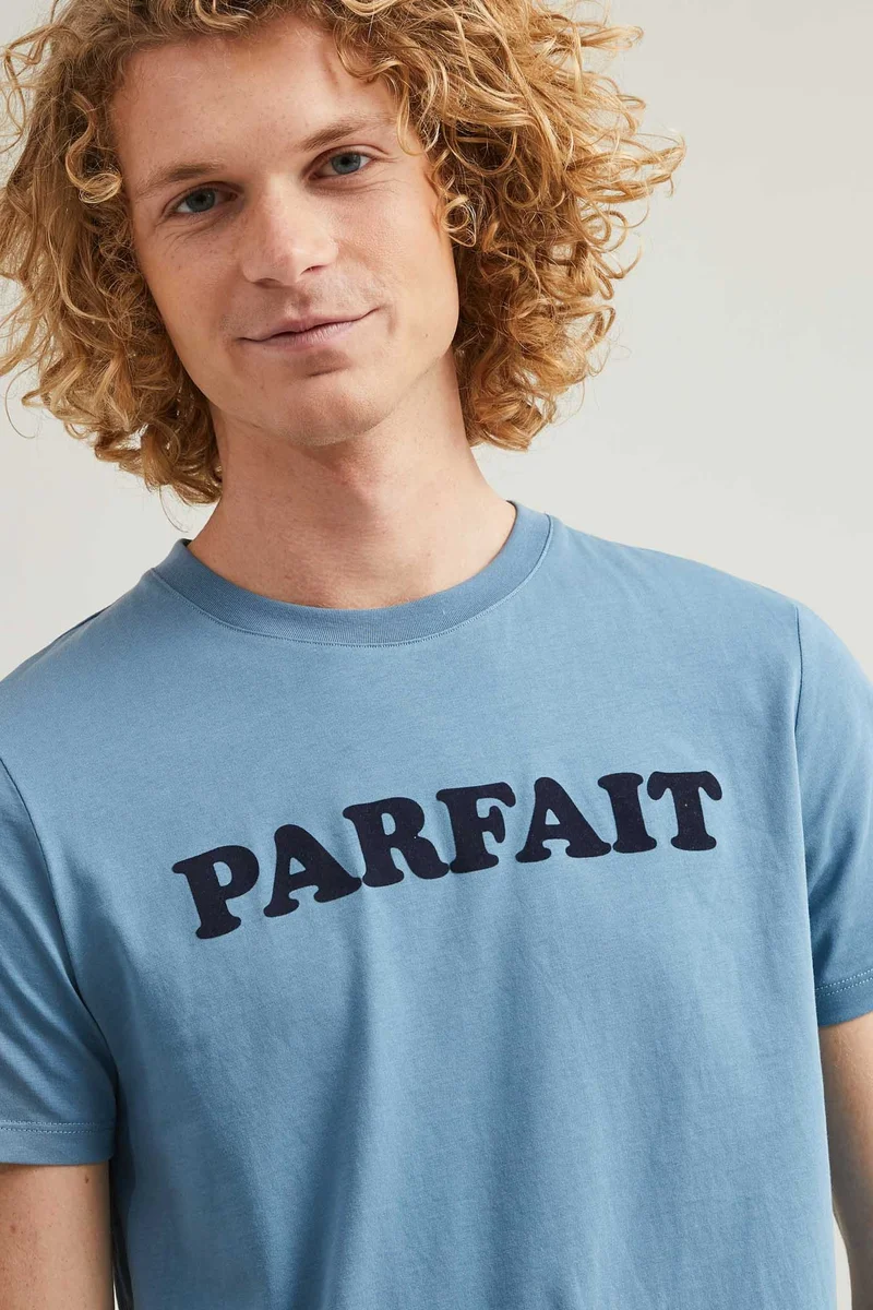Faguo Arcy Parfait Blue T-shirt in cotton