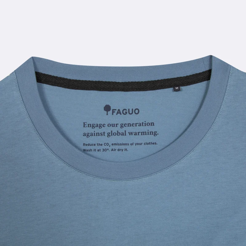 Faguo Arcy Parfait Blue T-shirt in cotton