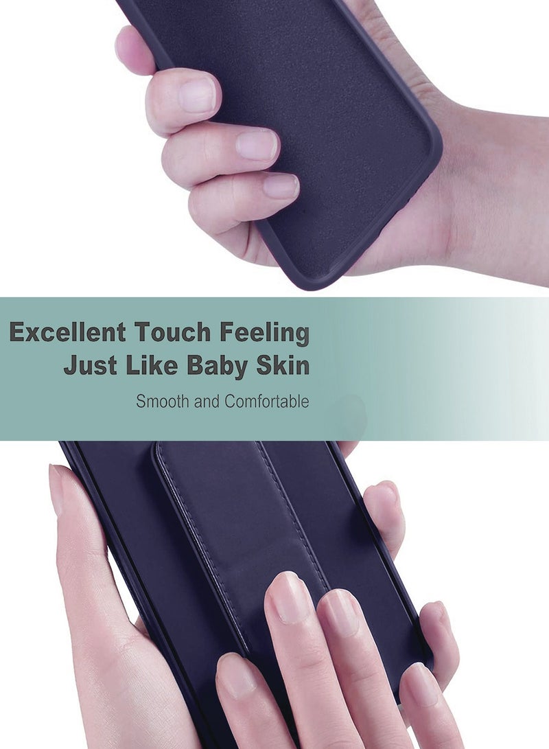 Wtech Honor X9c 5G 2024 / Honor Magic7 Lite 5G 2025 Hand Grip Foldable Magnetic Kickstand Wrist Strap Finger Grip with Built-in Iron Case Cover - Eggplant Purple - Image 4