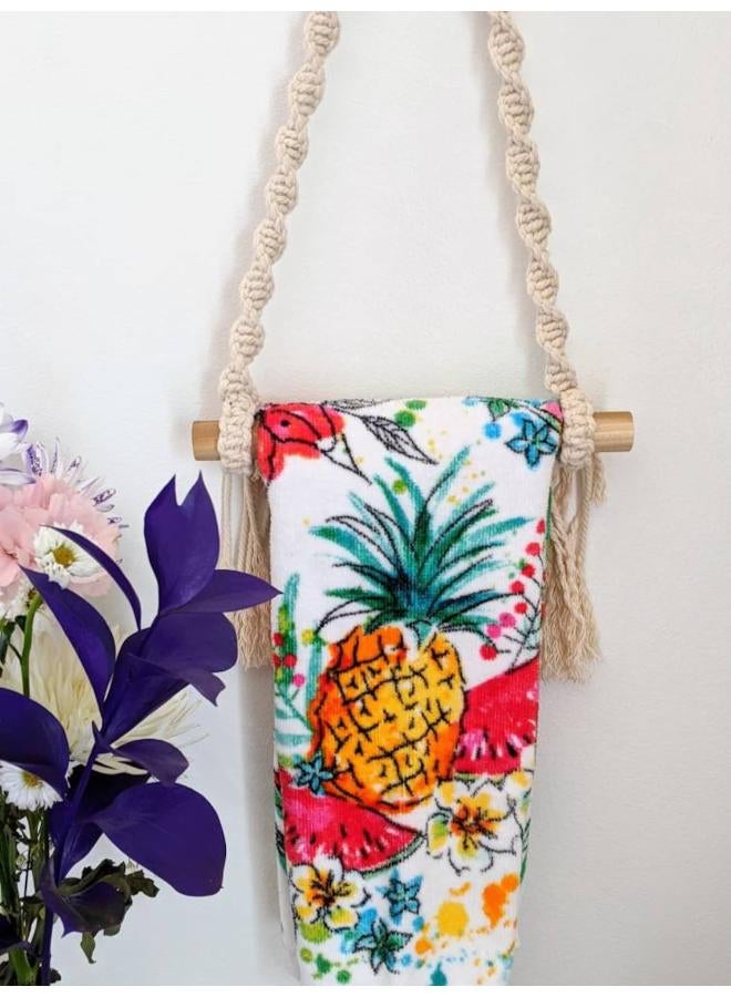 Antikiano Macrame paper roll tissue holder - Image 4