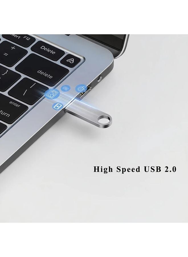 32GB Silvery USB 2 0 Flash Drive High Speed Data Transfer Compact Keychain Design - Image 5