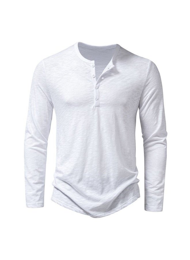 عام الرجال بأكمام طويلة تي شيرت الخريف والشتاء جديد عالية الرقبة قميص بولو موضة طويلة الأكمام تي شيرت