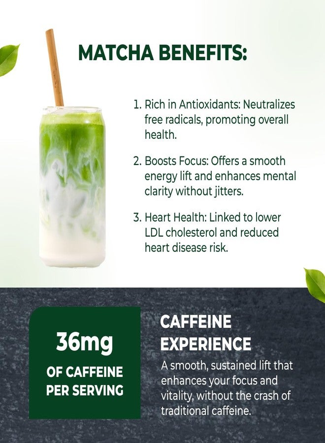 Tenzo Tea مسحوق شاي ماتشا الأخضر من تينزو - درجة ممتازة عضوية معتمدة من وزارة الزراعة الأمريكية - شاي ماتشا ياباني أصيل - مسحوق لاتيه - بيتربوست (1.06 أونصة) - Image 4