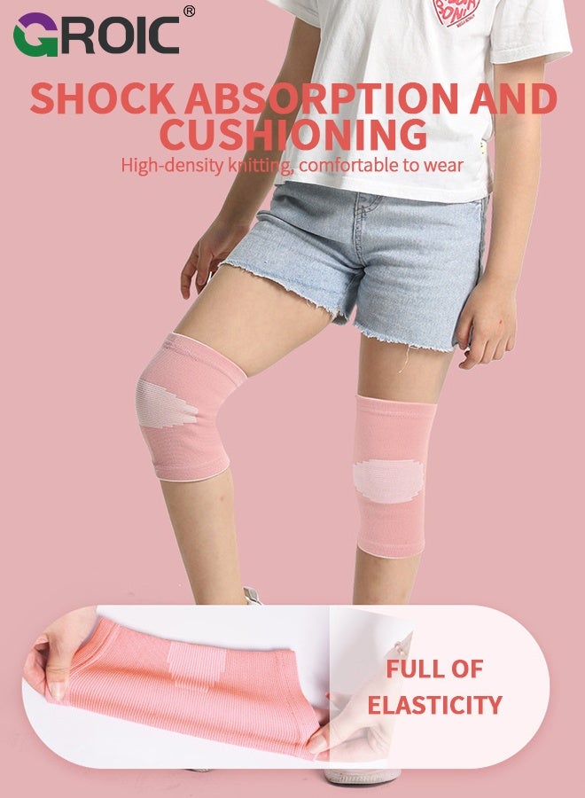GROIC 8 Pcs Elbow And Knee Sleeves for Kids, Kids Protective Gear Set, Toddler Knee Elbow Ankle Wrist Support Braces, Ankle Pads and Wrist Pads for Volleyball Basketball Football Cycling Sports - Pink - Image 4