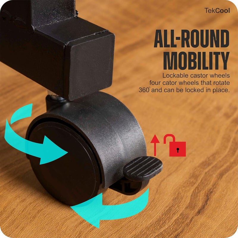 TEKCOOL طاولة لابتوب متعددة الاستخدامات، طاولة دراسة | طاولة سرير | ارتفاع قابل للتعديل، محمولة للمكتب، العمل من المنزل | طاولة DIY، سهلة التجميع، مصنوعة من الخشب - Image 5