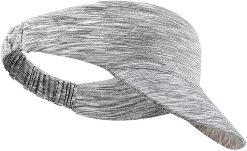 Grey Lightweight Summer Sun Visor Hat With Breathable Headband For Outdoor Sport - Image 1