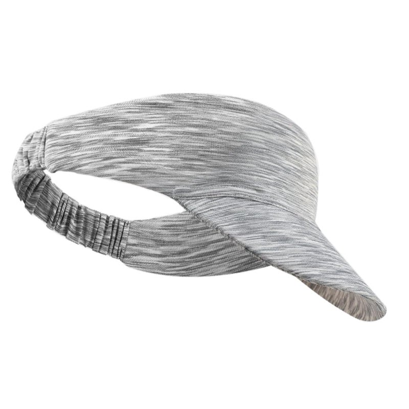 Grey Lightweight Summer Sun Visor Hat With Breathable Headband For Outdoor Sport - Image 2