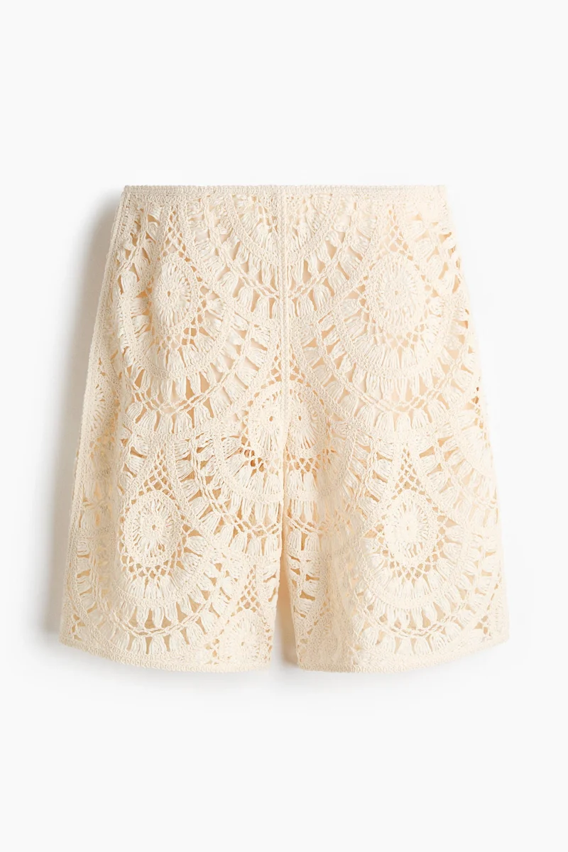 H&M Crochet-look bermuda shorts
