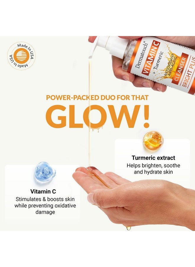 DERMATOUCH DERMATOUCH Vitamin C + Turmeric Cleanser, 8 fl oz - Made in America  - Image 3