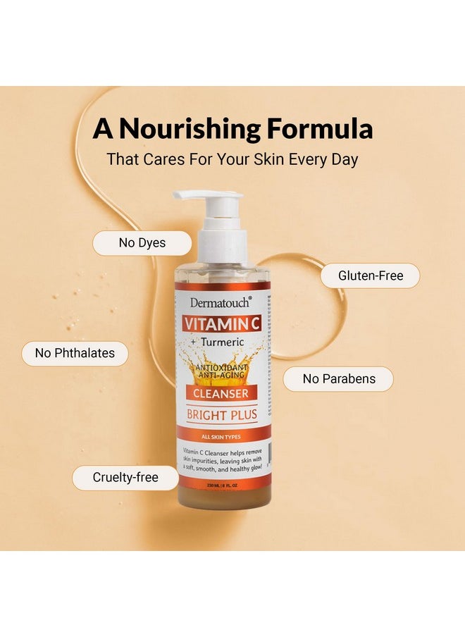 DERMATOUCH DERMATOUCH Vitamin C + Turmeric Cleanser, 8 fl oz - Made in America  - Image 4