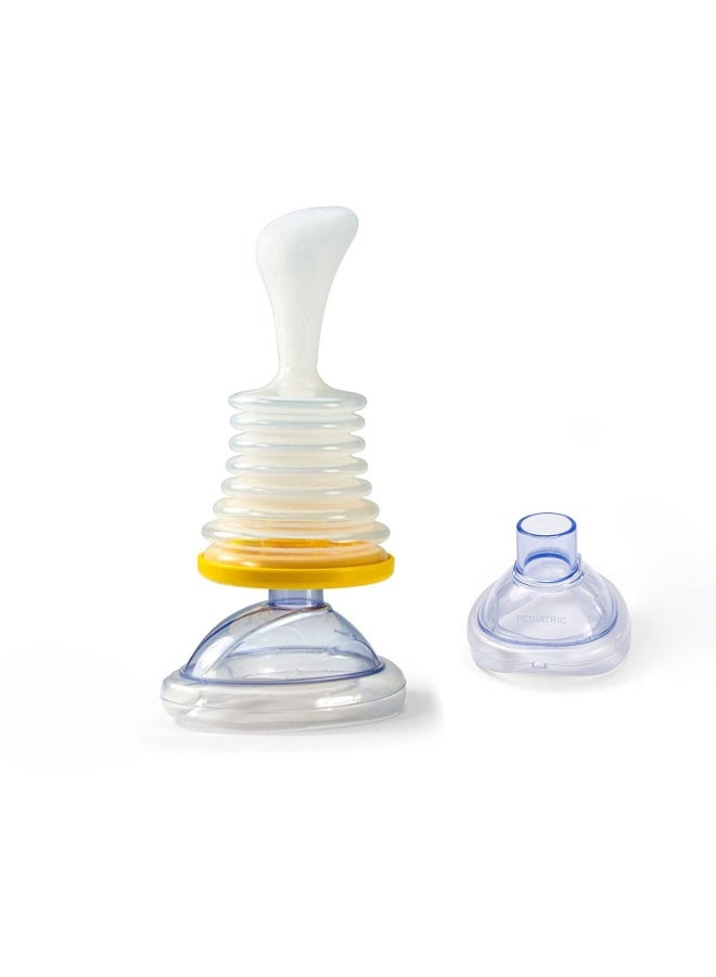 McDou Professional Anti Choking Emergency Device for Adult and Children - Suction Rescue Device with 2 Different Size Masks (Yellow) - Image 3