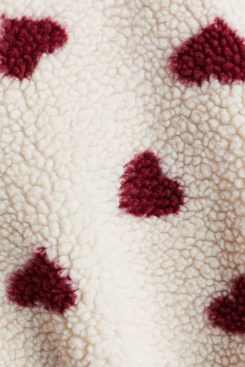 H&M Printed teddy jacket