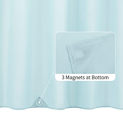 ALYVIA SPRING Extra Long Fabric Shower Curtain Liner Waterproof - 72" x 84", Soft & Lightweight XL Shower Curtain with 3 Magnets, Machine Washable - 72x84, Blue - Image 2