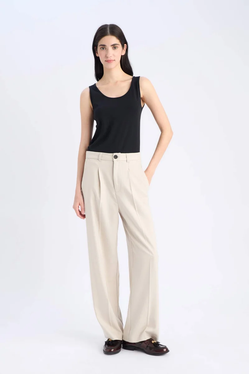 ديفاكتو Slim Fit Basic Round Collar Sleeveless Tank Top