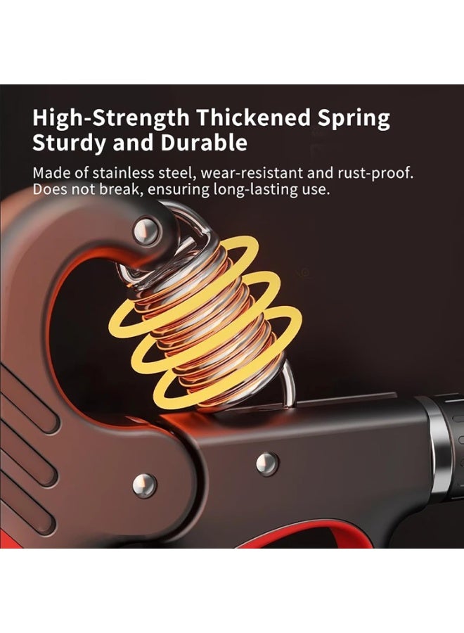 COYO Grip Strength Trainer, Hand Grip Strengthener with Adjustable Resistance 11-220Lbs(5-100KG), Automatic Counter, Ergonomic Design, Forearm Strengthener for Musicians Athletes and Injury Recovery - Image 3