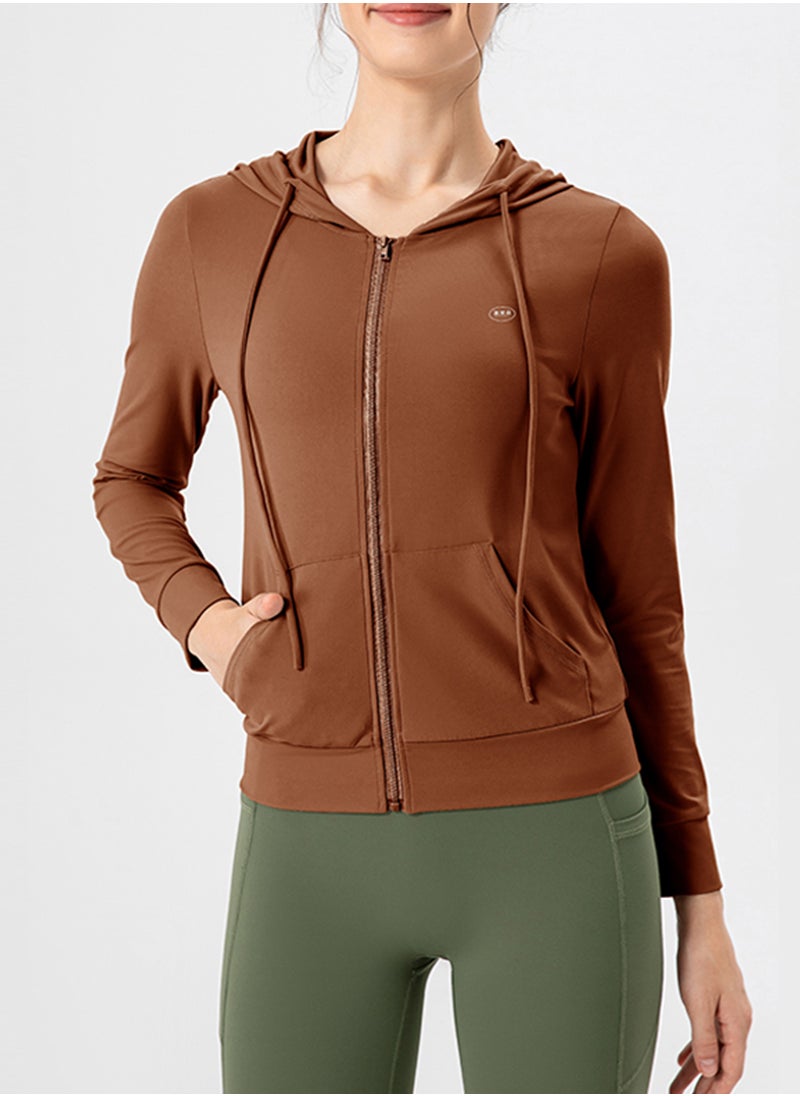 Sharpdo - Casual White Loose Hooded Zipper Autumn and Winter Jacket - Image 1