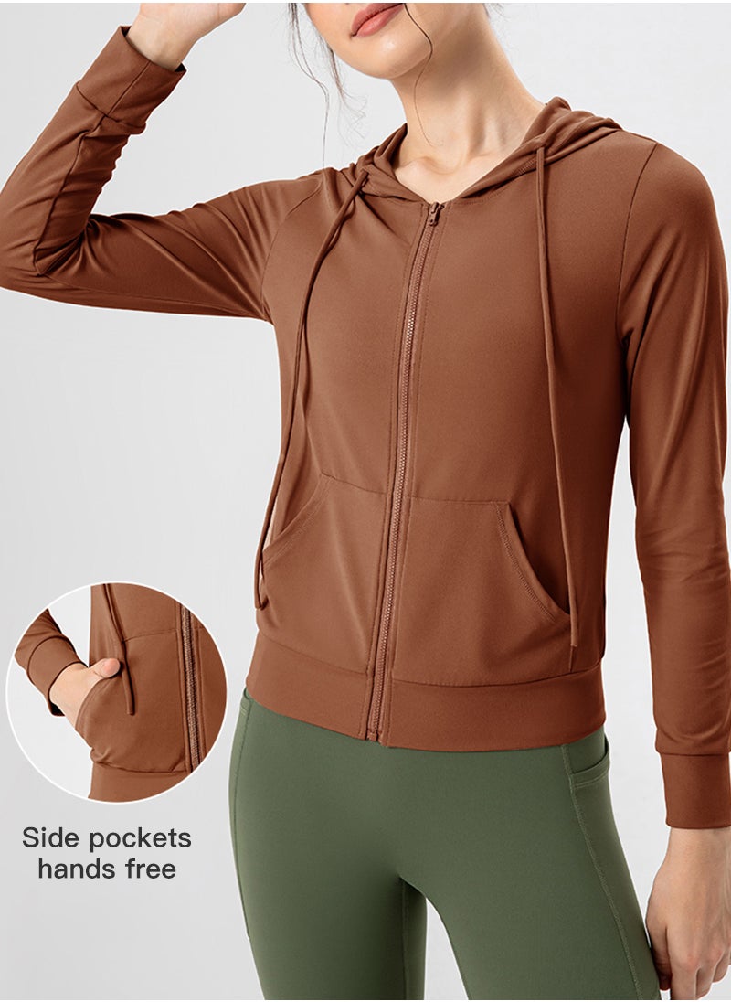 Sharpdo - Casual White Loose Hooded Zipper Autumn and Winter Jacket - Image 1