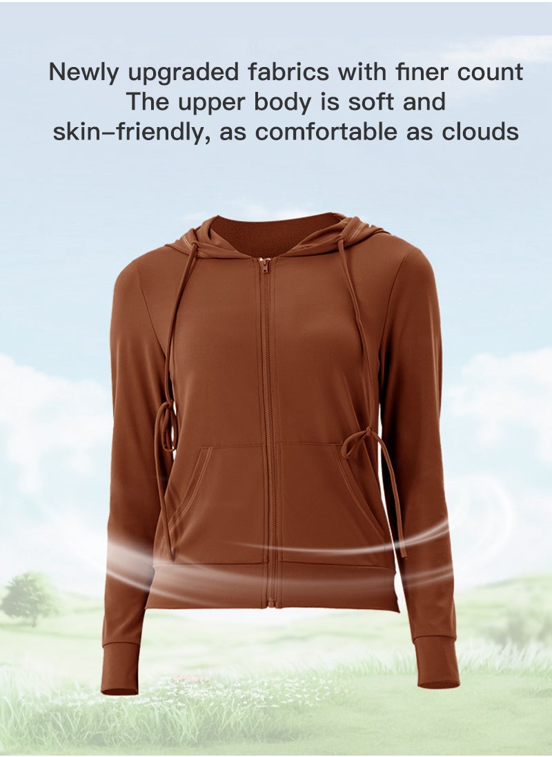 Sharpdo - Casual White Loose Hooded Zipper Autumn and Winter Jacket - Image 1
